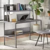 Vermillion Desk With Hutch Black/Gray - Buylateral