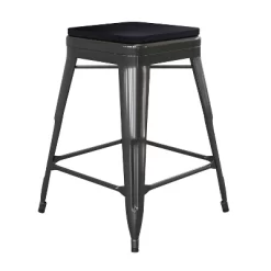 Flash Furniture Cierra Set Of 4 Commercial Grade 24" High Backless Metal Indoor Counter Height Stools With All-Weather Poly Resin Seats -Home Style Deals Store GUEST 218547df 56d3 4cb9 ab5f 1576bd7762ba