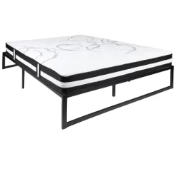 Emma And Oliver 14" Platform Bed Frame & 12" Mattress In A Box - No Box Spring Required -Home Style Deals Store GUEST 22b0c319 d879 44b2 92d3 b4049bf22278