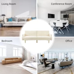 Lanna 76"Wide Vegan Leather Modern Style Convertible Futon Sofa Bed For Living Room Guest Bedroom | ARTFUL LIVING DESIGN -Home Style Deals Store GUEST 22b210fb b3f2 4b5d 94bb 01e6aa4fff94