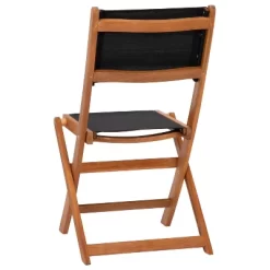 Merrick Lane Set Of 2 Indoor/Outdoor Acacia Wood Folding Patio Bistro Chairs With Black Textilene Mesh Back And Seat, Natural -Home Style Deals Store GUEST 23237144 4616 4a78 bbc0 ed3e0e44667c