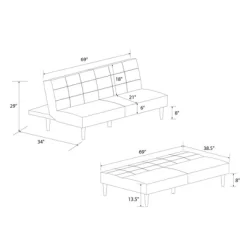 Bowie Upholstered Futon - Room & Joy -Home Style Deals Store GUEST 236e9b3f fe85 4f47 943c 51352d0af7c6