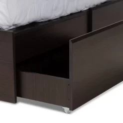 Queen 6 Drawer Blaine Wood Platform Storage Bed Dark Brown - Baxton Studio -Home Style Deals Store GUEST 2381bfe9 0b20 433f 85bd b0dede164587