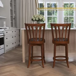 25.5" Savana Swivel Counter Height Barstool Cherry/Black - Hillsdale Furniture -Home Style Deals Store GUEST 25bc5f1d a3b8 4b1e 8008 5deb22c8a422