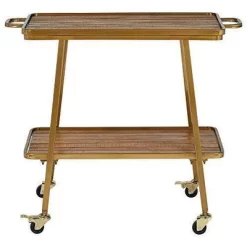 Felix 2 Tier Bar Cart Gold - Adore Decor