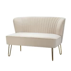 Ainhoa 45" Contemporary Solid And Manufactured Wooden Frame Loveseat | ARTFUL LIVING DESIGN