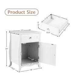 Costway 2PCS Nightstand With Drawer Cabinet Curved Legs Sofa Side End Accent Table White 10 Costway 2PCS Nightstand With Drawer Cabinet Curved Legs Sofa Side End Accent Table White -Home Style Deals Store GUEST 275ac5f3 3753 4ac4 9b6e b6afbb3e5852