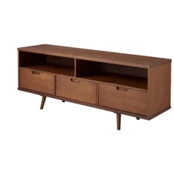 Cara Mid-Century Modern 3 Drawer TV Stand For TVs Up To 65" - Saracina Home -Home Style Deals Store GUEST 27a24018 e7a9 4d99 88df 5f5a13923937