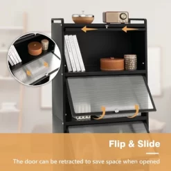 Costway 5-Tier Kitchen Baker's Rack Storage Cabinet Mobile Microwave Stand Flip-up Doors -Home Style Deals Store GUEST 2909b933 4468 4201 a8f1 693552550d89