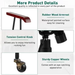 Costway Velvet Home Office Chair Swivel Adjustable Task Chair W/ Wooden Armrest -Home Style Deals Store GUEST 295110a1 e91b 43ce 9389 c004659f2d4f