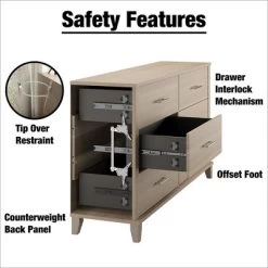 Somerset 6 Drawer Dresser In Gray - Bush Furniture -Home Style Deals Store GUEST 29709257 5e99 4987 b070 356c80ab4937