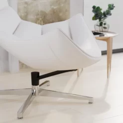 Merrick Lane Contoured Swivel Accent Chair With Crisscross Metal Base -Home Style Deals Store GUEST 29a20241 d5a6 4097 b887 4412e16849cf