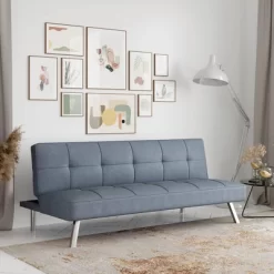 Colette Convertible Futon Sofa Bed Light Gray - Serta -Home Style Deals Store GUEST 2a9ee75c 8517 4376 827a a23143d9aa3b