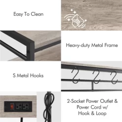 Yaheetech 4-tier 64" H Kitchen Baker's Rack With Power Outlet, Gray -Home Style Deals Store GUEST 2baf5317 8767 46a4 a714 c2266e311b22