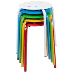 Emma And Oliver Plastic Nesting Stack Stools - School/Office/Home, 17.5"Height (5 Pack) -Home Style Deals Store GUEST 2be1e207 23fe 4ef1 bf22 0c6827b1aab3