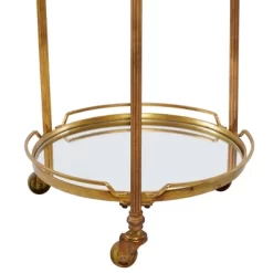 Traditional Iron And Mirrored Bar Cart Brass - Olivia & May -Home Style Deals Store GUEST 2c3c831d 9c35 4044 8f57 468d94f3f4c5