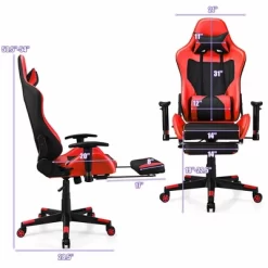 Costway Gaming Chair Massage Reclining Racing Office Computer Chair With Footrest Red -Home Style Deals Store GUEST 2ca8b5bc 2846 4aaf abc8 ebc8371d8635
