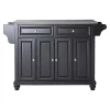 Cambridge Stainless Steel Top Kitchen Island - Black - Crosley