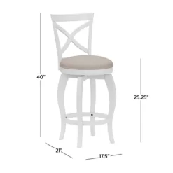 25" Ellendale Wood Counter Height Barstool White - Hillsdale Furniture -Home Style Deals Store GUEST 2d52fe4c c062 492e b42b 19f3e4b529c1
