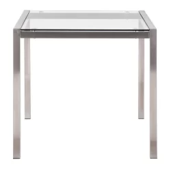 32" Fuji Square Dining Table Glass/Steel Clear - LumiSource 9 32" Fuji Square Dining Table Glass/Steel Clear - LumiSource -Home Style Deals Store GUEST 2dc2d302 e13b 475e a5c9 106be5e49411