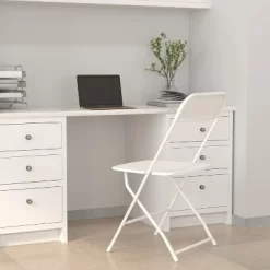 Emma And Oliver 4 Pack Of All-Weather, Extra Wide Contoured Plastic Folding Chairs With Metal Frame And 650 Lb. Static Weight Capacity -Home Style Deals Store GUEST 2de33eee 487e 4687 91b3 08e0c36fc94d