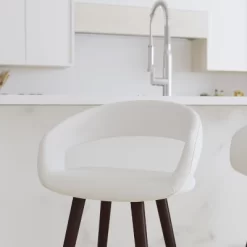 Merrick Lane Wood Ultramodern Bar Counter Stool With Upholstered Seat -Home Style Deals Store GUEST 2e3be95f 5246 4173 924a 4b1d51b51afb