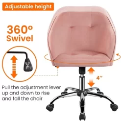 Yaheetech Velvet Desk Chair For Home Office, Soft Height Adjustable 360° Swivel Computer Chair -Home Style Deals Store GUEST 2e42f0c9 d253 4755 a7bf 96de2f0e68e3