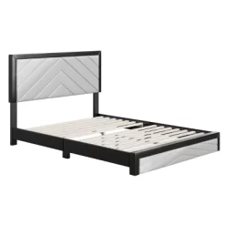 Blake Chevron Stitched Upholstered Platform Bed - Eco Dream