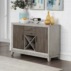 Abacus Server Alabaster/Honey - Steve Silver Co.