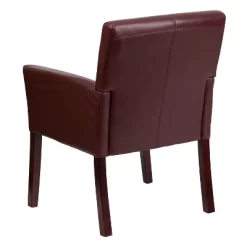 Emma And Oliver Leather Executive Side Reception Chair With Mahogany Legs -Home Style Deals Store GUEST 2f9e83bf 9f35 4f30 9255 abdf014a7c6b