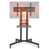 Mount Factory Rolling TV Stand Mobile TV Cart For 32-65 Inch Plasma Screen, LED, LCD, OLED, Curved TV's - Universal Mount With Wheels