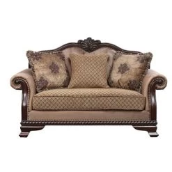 69" Chateau De Ville Fabric Sofa Espresso Finish - Acme Furniture -Home Style Deals Store GUEST 30e5cb93 69f7 4a06 ae33 75263aeaceff