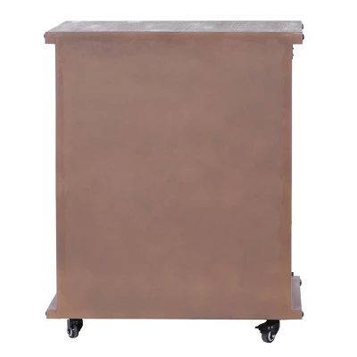 Graham Cart Cabinet Natural/Black - Stylecraft 5 Graham Cart Cabinet Natural/Black - Stylecraft - Image 5