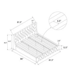 King Mercer Linen Upholstered Bed Light Gray - CosmoLiving By Cosmopolitan -Home Style Deals Store GUEST 31b92df4 12e0 4f84 80f0 78df6bc980da