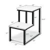 Costway 3-Tier End Table Sofa Side Table Night Stand W/ Shelf For Living Room White