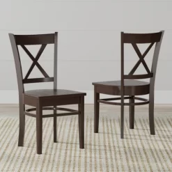 Glenwillow Home 42" Round Double Drop-Leaf Dining Table + Cross Back Dining Chairs Dining Set -Home Style Deals Store GUEST 340f79e0 6736 4b40 9341 00bfd744ba4e