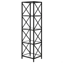 18" Wide Black Bronze Bookcase - Henn&Hart -Home Style Deals Store GUEST 355b1afe a4ad 4357 9b83 5ce73621cfe9