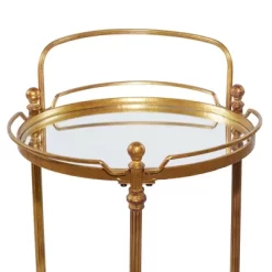 Traditional Iron And Mirrored Bar Cart Brass - Olivia & May -Home Style Deals Store GUEST 358bf920 b931 44c1 b7ae 9c9f4042cea1