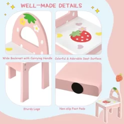 Costway Kids Vanity Princess Makeup Dressing Table Chair Set W/ Tri-fold Mirror Pink -Home Style Deals Store GUEST 36465cf7 321c 4304 97ef 1840aadf60e8