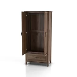 Nurembo 1 Drawer Wardrobe Closet Distressed Walnut - HOMES: Inside + Out -Home Style Deals Store GUEST 37113192 5b8f 44c0 8882 607b7ccd5949