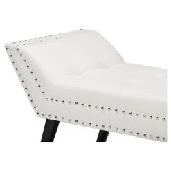 Tamblin Modern And Contemporary Faux Leather Upholstered Large Ottoman Seating Bench - White - Baxton Studio -Home Style Deals Store GUEST 37913775 450c 446a a532 0e6cd2c29cc7
