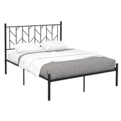 Costway Full/Qween/Twin Size Metal Platform Bed Frame Vintage Headboard Mattress Foundation Black -Home Style Deals Store GUEST 385aa141 6cfe 4ba8 8fbe b16b094bab92