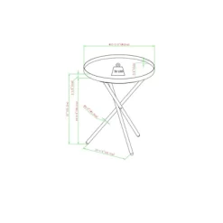 Modern Minimalist Intersecting Tripod Leg Side Table Black/Faux White Marble - Saracina Home -Home Style Deals Store GUEST 3908de1a 68fe 4a8a b065 337b633a8d8b