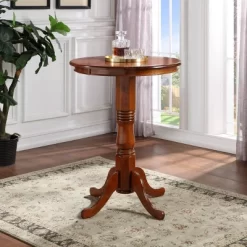 Round Pedestal Bar Height Table Wood/Cherry - Boraam -Home Style Deals Store GUEST 393f7e8a 6b89 430d 8277 6ec875c79214