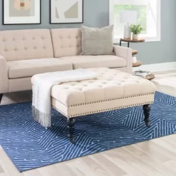 Isabelle Square Tufted Ottoman - Linon