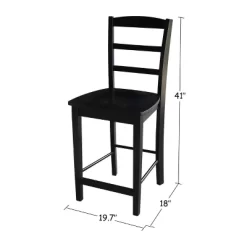 Set Of 3 30" Square Counter Height Table With 2 Madrid Dining Sets Black - International Concepts -Home Style Deals Store GUEST 3ab05e73 20c8 4230 ba0c d2cb5e909293