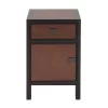 Contemporary Small Wood Cabinet Dark Brown - Olivia & May