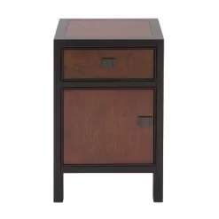 Contemporary Small Wood Cabinet Dark Brown - Olivia & May