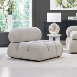 Jennifer Taylor Home Marcel 36 Inch Modular Modern Lounge Arm Chair, Pebble Gray Corduroy -Home Style Deals Store GUEST 3c5b18b1 0cf8 49fd b03c 46603db616c4