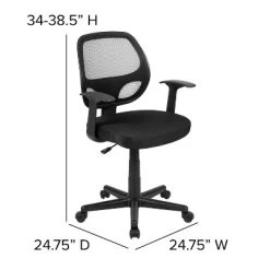 Flash Furniture Flash Fundamentals Mid-Back Mesh Swivel Ergonomic Task Office Chair With Arms -Home Style Deals Store GUEST 3c702761 2a4d 4931 9981 1f1ef220da5d